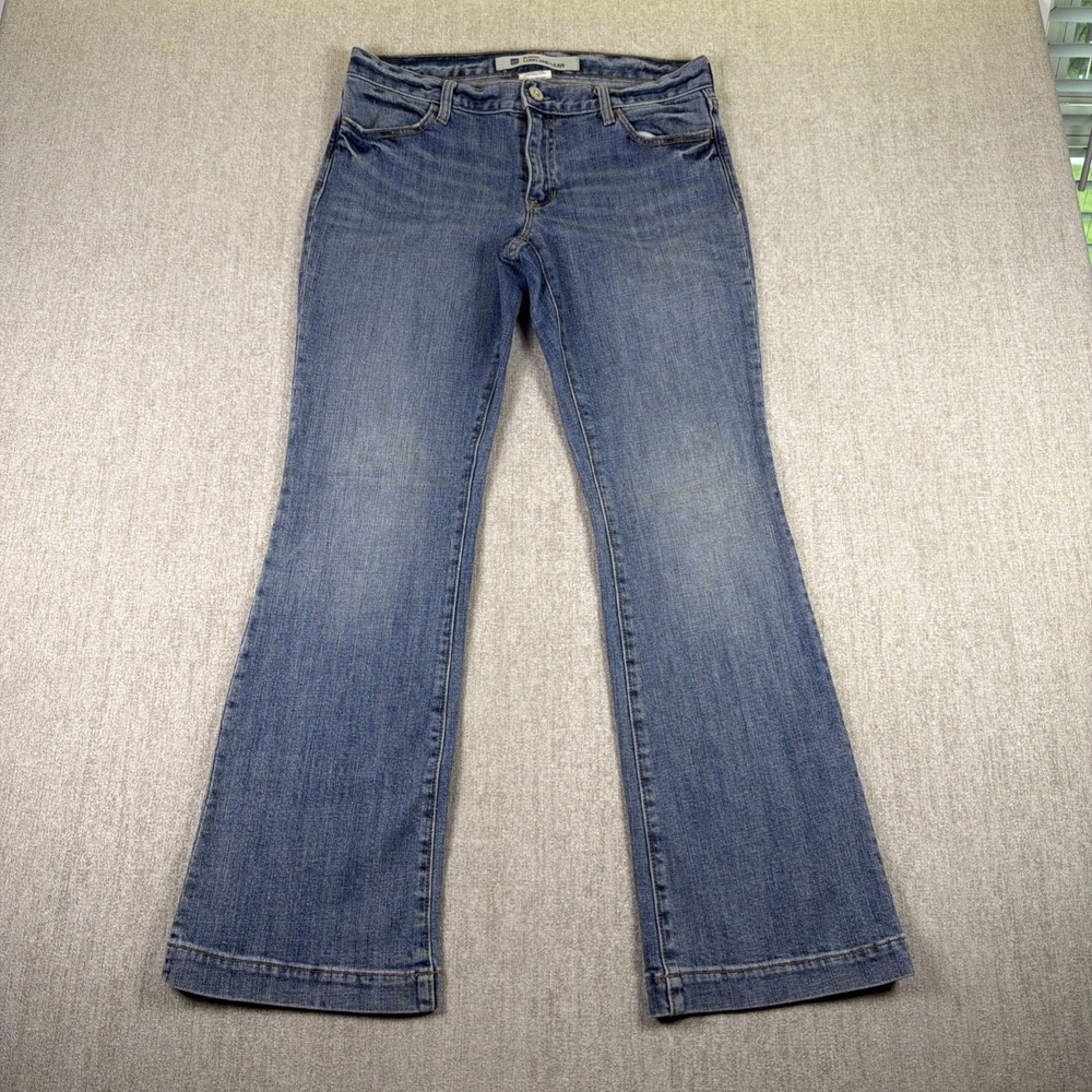VTG Gap Long and Lean Flare Jeans Size 8 Ankle Blue Denim Y2K 2006